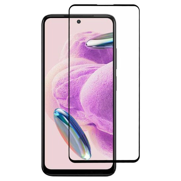 Grūdinto stiklo ekrano apsauga telefonui XIAOMI REDMI NOTE 12S su juodu rėmeliu