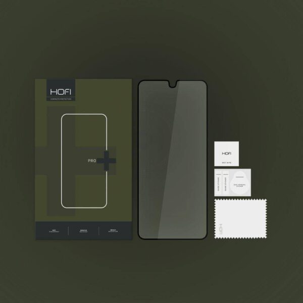 Grūdinto stiklo ekrano apsauga HOFI Glass Pro+ telefonui SAMSUNG GALAXY A14 5G su juodu rėmeliu
