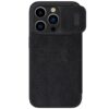 iPhone 15 Pro Max telefono dėklas - knygutė Nillkin, juodas