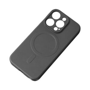 iPhone 15 Pro silikoninis telefono dėklas MagSafe, juodas