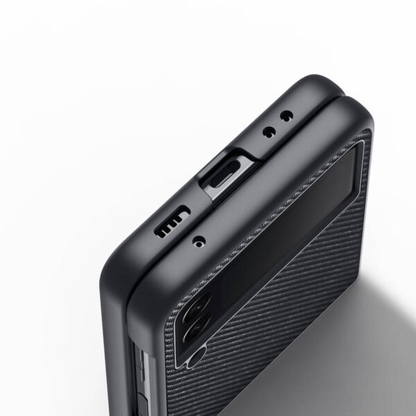 Juodas dėklas Dux Ducis Fino telefonui SAMSUNG GALAXY Z FLIP 3
