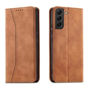 Rudas dėklas knygute telefonui Samsung Galaxy S22 Plus