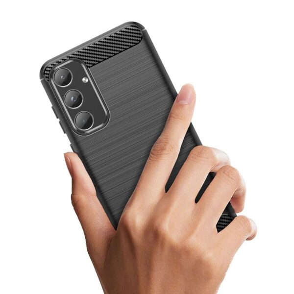 Samsung Galaxy A55 telefono dėklas Carbon Case, juodas